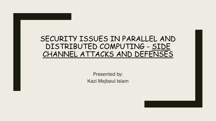 security issues in parallel and distributed n.w