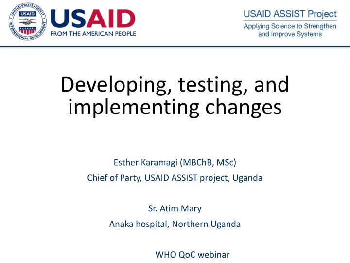 developing testing and implementing changes n.w