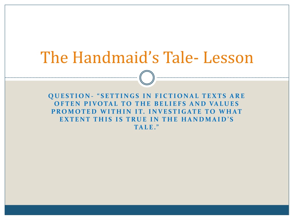 the handmaid s tale lesson n.w
