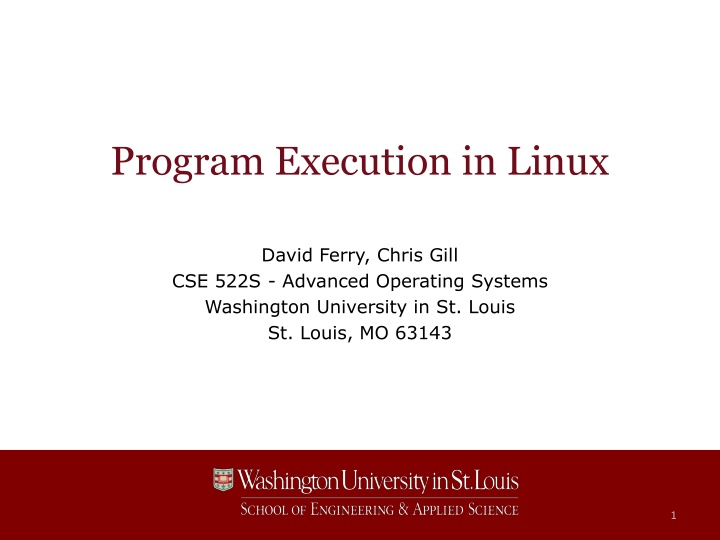 program execution in linux n.w