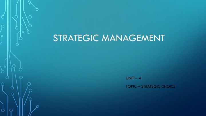 strategic management n.w