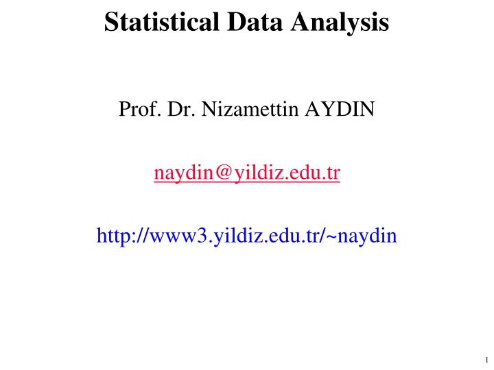 statistical data analysis n.w