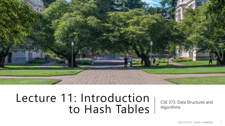 lecture 11 introduction to hash tables n.w