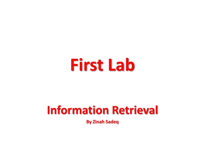 first lab n.w