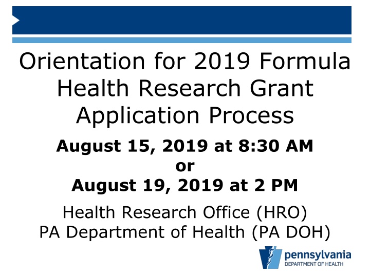 orientation for 2019 formula health research n.w