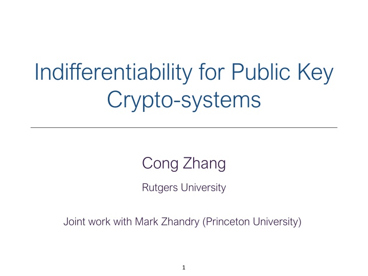 indifferentiability for public key crypto systems n.w