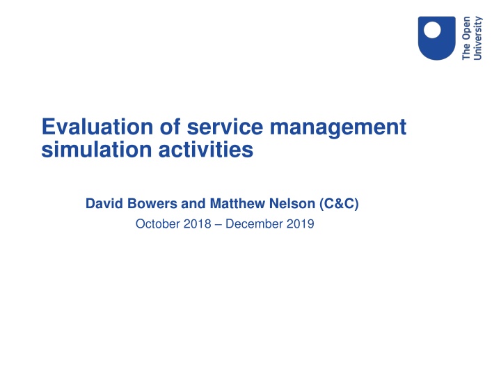 evaluation of service management simulation n.w
