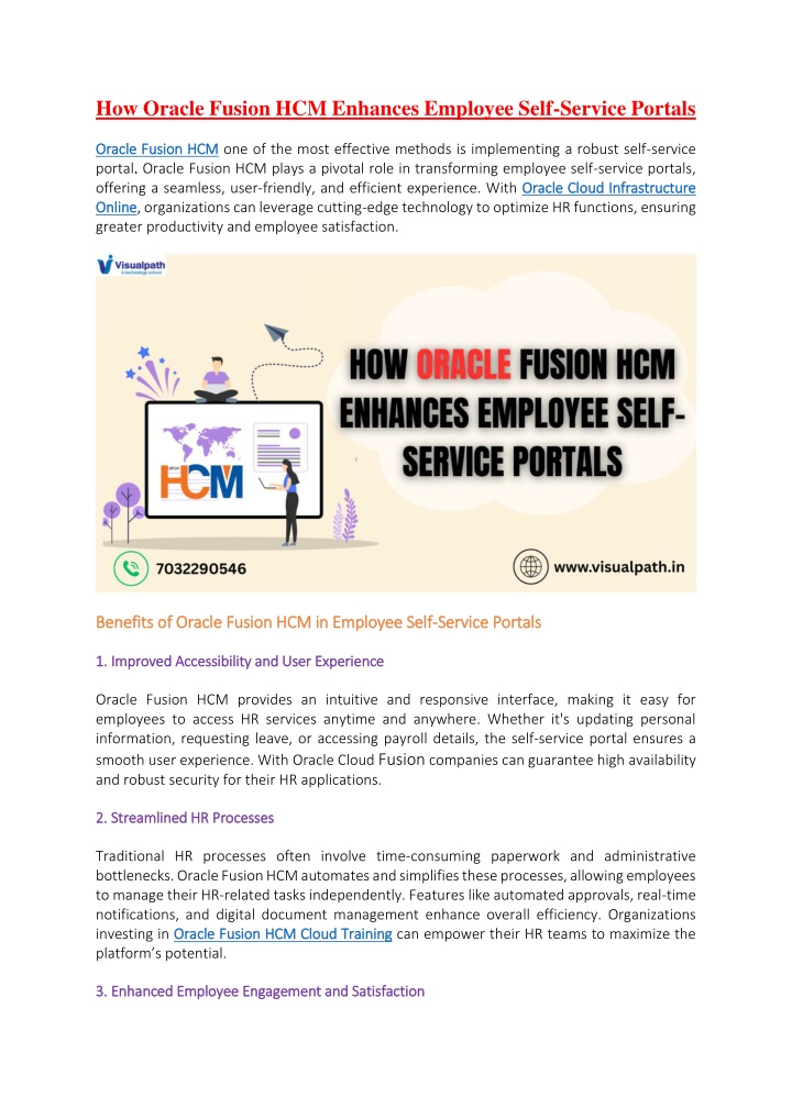 how oracle fusion hcm enhances employee self n.w