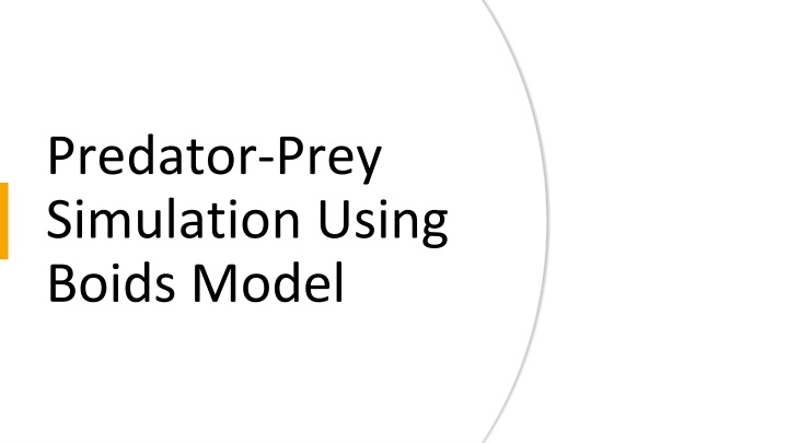 predator prey simulation using boids model n.w