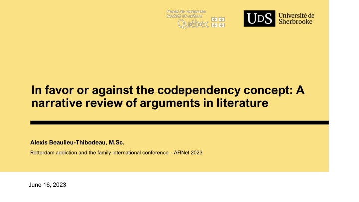 in favor or against the codependency concept n.w