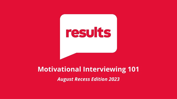 motivational interviewing 101 august recess n.w