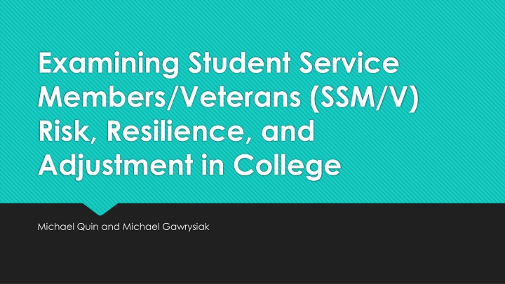 examining student service members veterans n.w