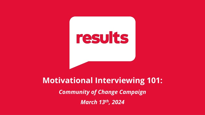 motivational interviewing 101 community of change n.w