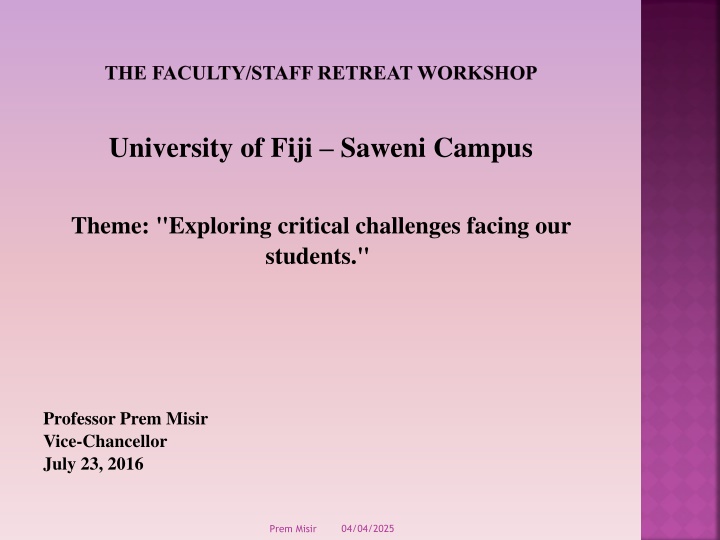 the faculty staff retreat workshop n.w