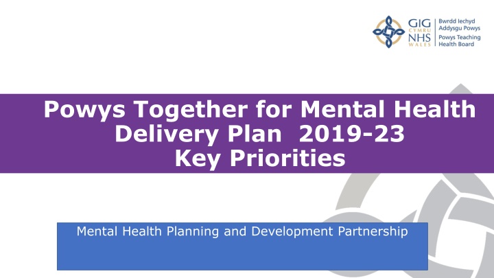 powys together for mental health delivery plan n.w