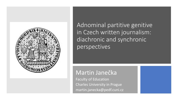 adnominal partitive genitive in czech written n.w