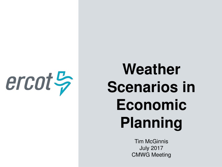 Weather Scenarios in Economic Planning