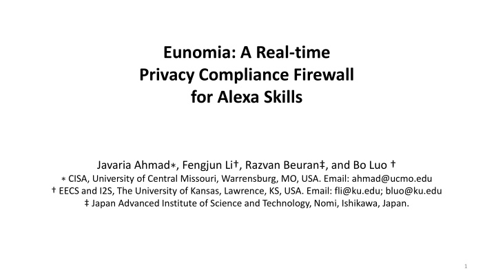 eunomia a real time privacy compliance firewall n.w