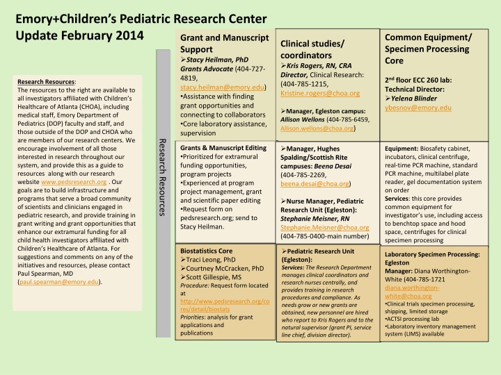emory children s pediatric research center update n.w