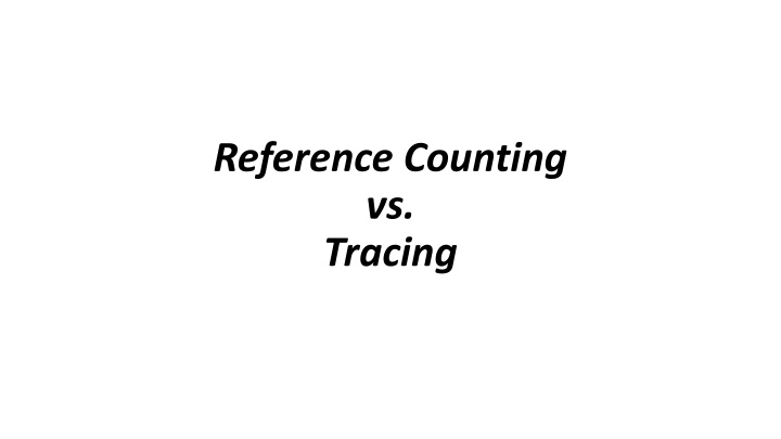 reference counting vs tracing n.w
