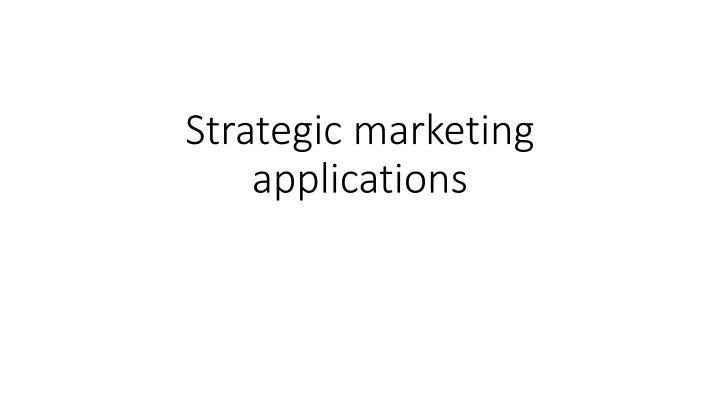 strategic marketing applications n.w
