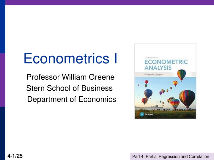 econometrics i n.w