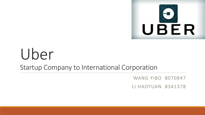 Uber: From Startup to International Success
