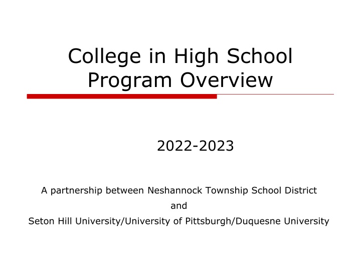 college in high school program overview n.w
