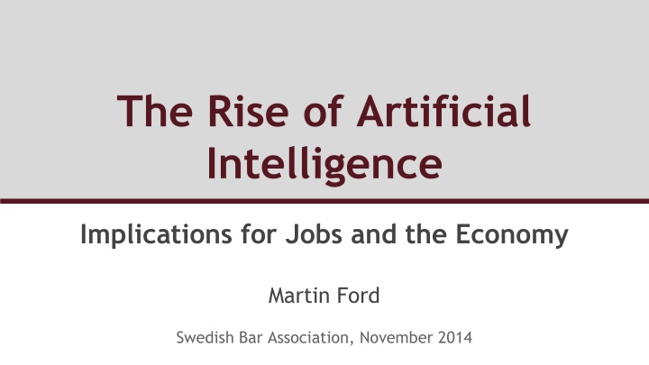 the rise of artificial intelligence n.w
