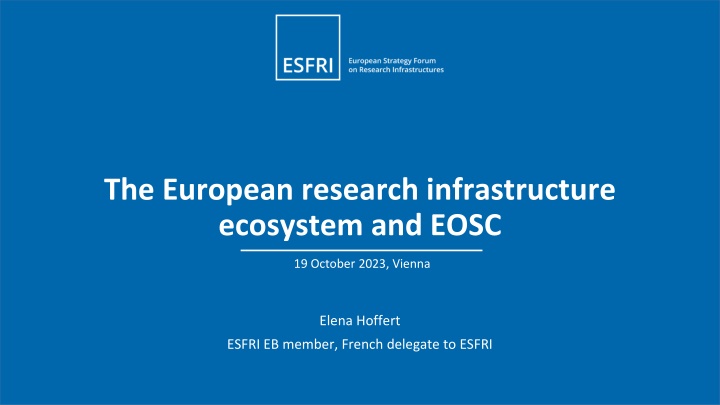 ESFRI-EOSC TF Priorities for Research Data in Europe