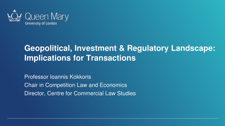 geopolitical investment regulatory landscape n.w