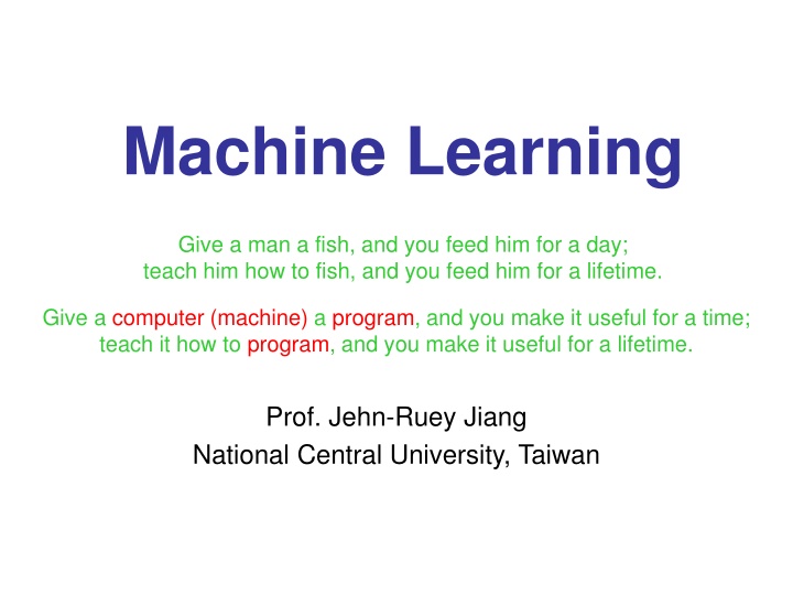 machine learning n.w