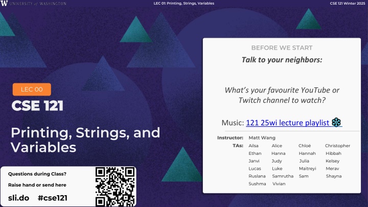lec 01 printing strings variables n.w
