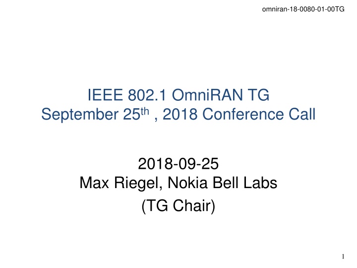 omniran 18 0080 01 00tg n.w