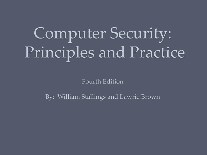 computer security principles and practice n.w