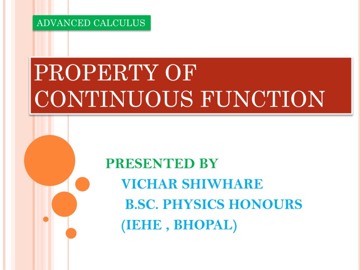 advanced calculus n.w