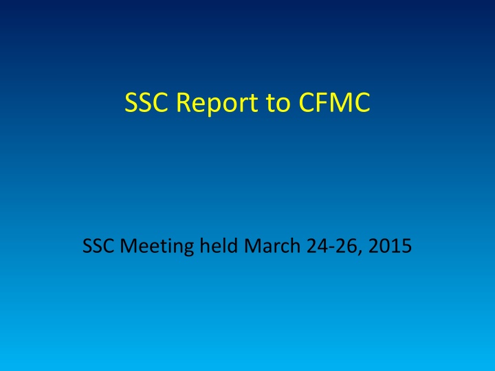 ssc report to cfmc n.w