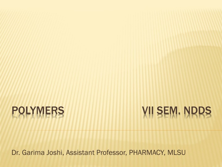 polymers vii sem ndds n.w