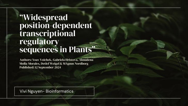 widespread position dependent transcriptional n.w