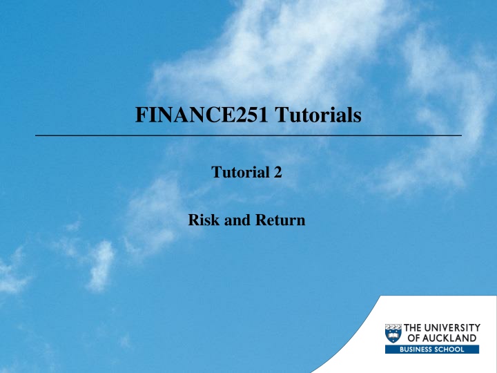 finance251 tutorials n.w