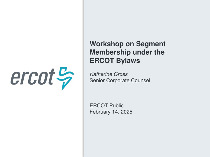 workshop on segment membership under the ercot n.w