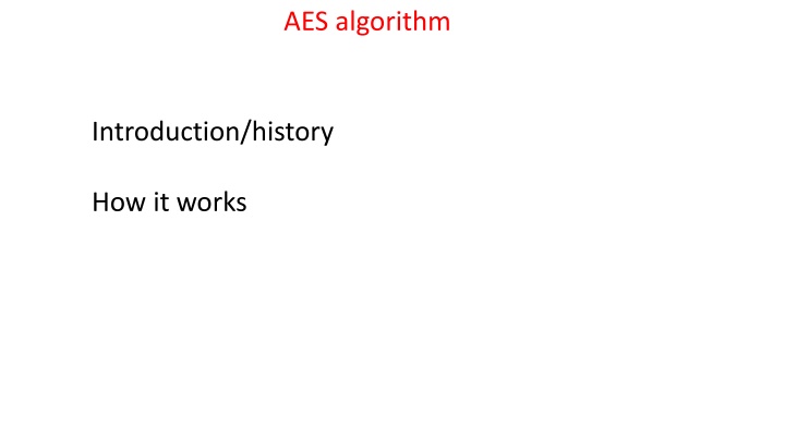 aes algorithm n.w