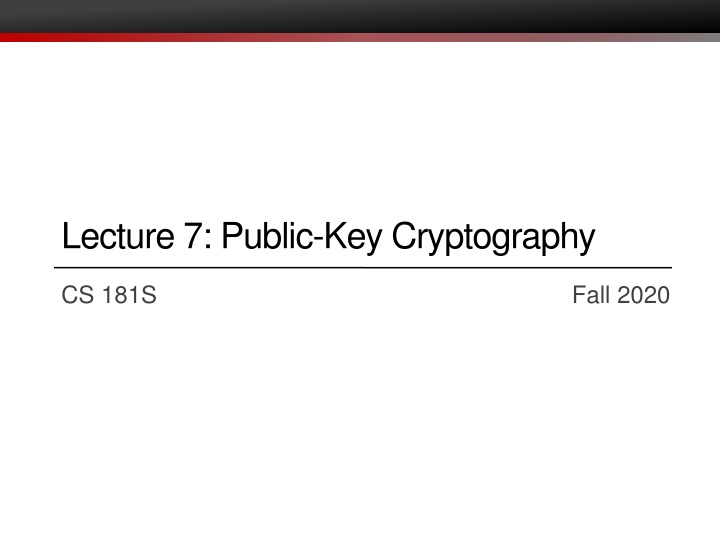 lecture 7 public key cryptography n.w