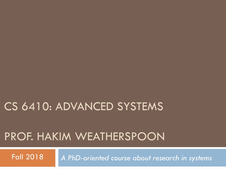 cs 6410 advanced systems n.w
