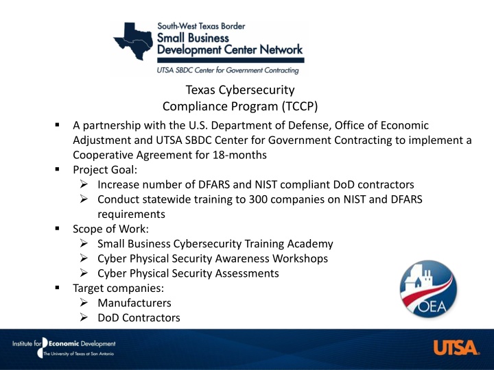 texas cybersecurity compliance program tccp n.w