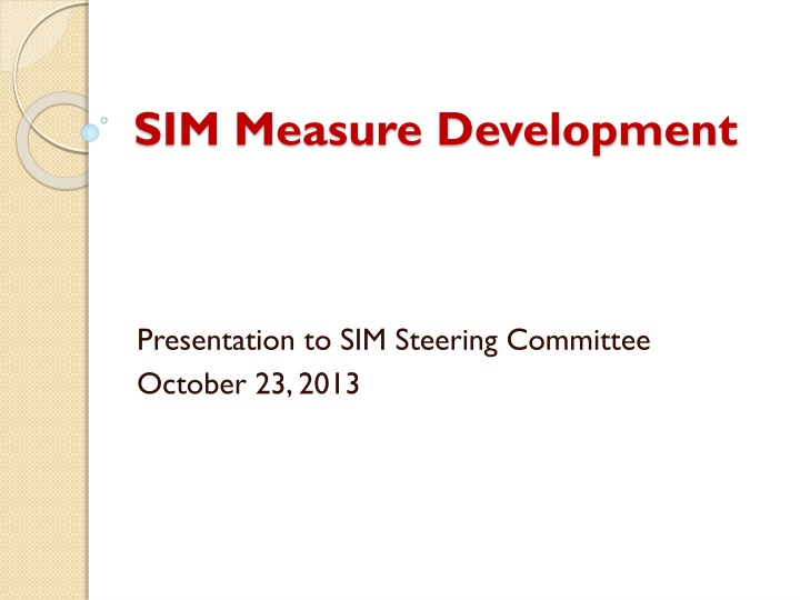 sim measure development n.w