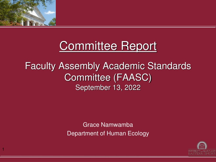 committee report n.w