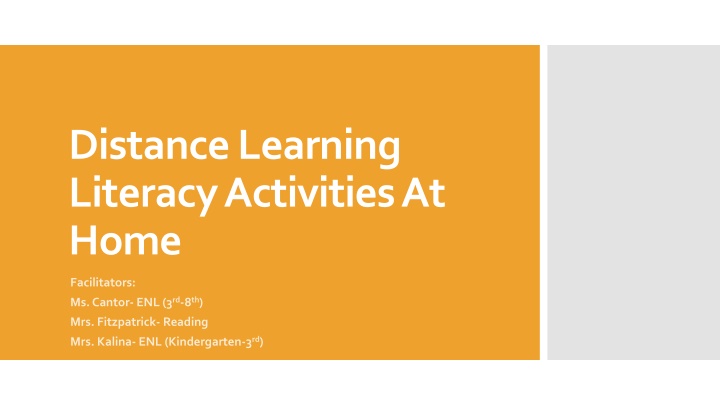 distance learning literacy activities at home n.w