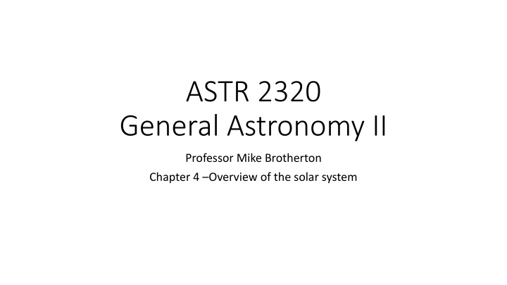 astr 2320 general astronomy ii n.w