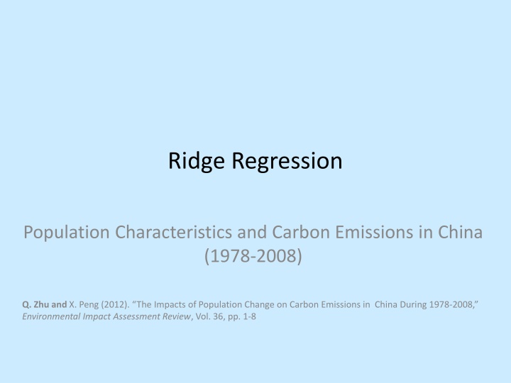 ridge regression n.w